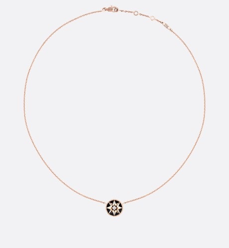 Rose Des Vents Necklace • Rose Gold, Diamond and Onyx