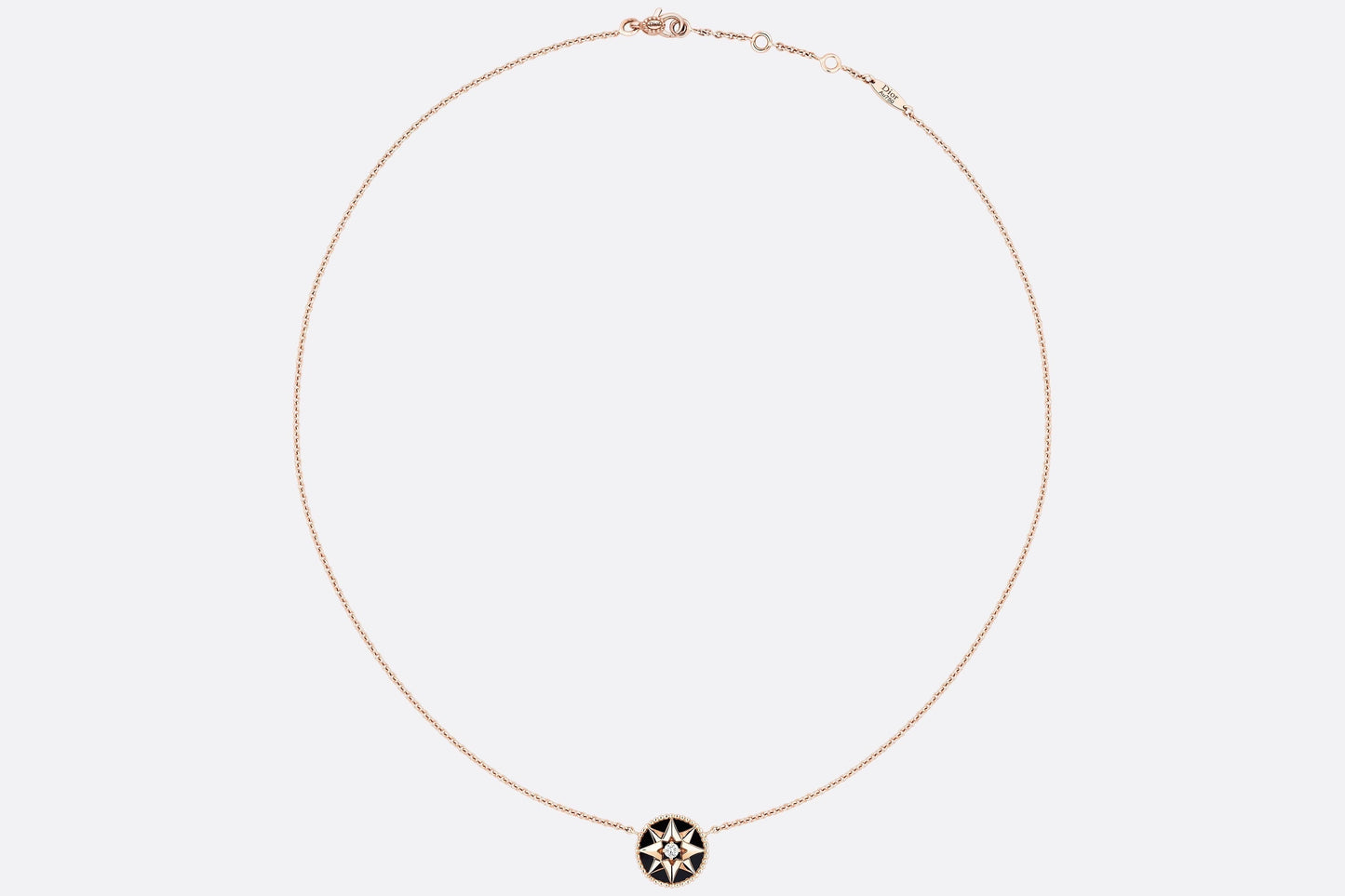 Rose Des Vents Necklace • Rose Gold, Diamond and Onyx