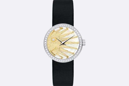 La D de Dior Rose Céleste • Ø 25 mm, Steel, Mother-Of-Pearl and Diamonds