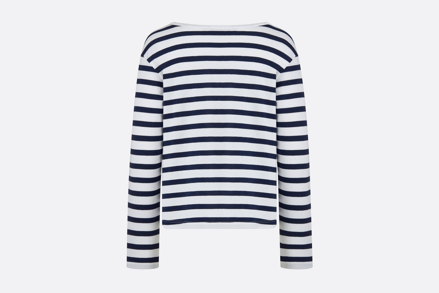 T-Shirt • White and Navy Blue Cotton Jersey