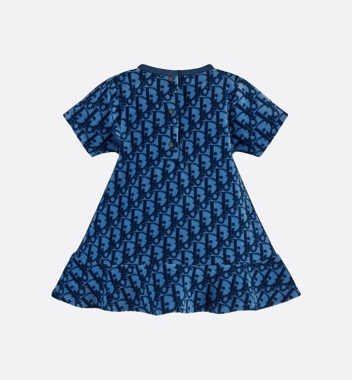 Dress • Blue Dior Oblique Stretch Velvet Jacquard
