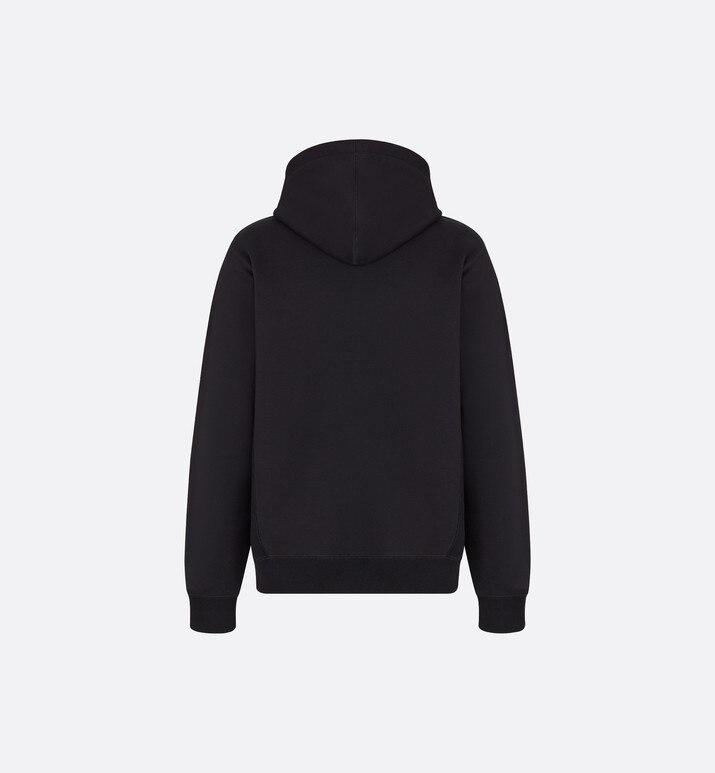 Oversized 'Christian Dior Atelier' Hooded Sweatshirt • Black Cotton Fleece
