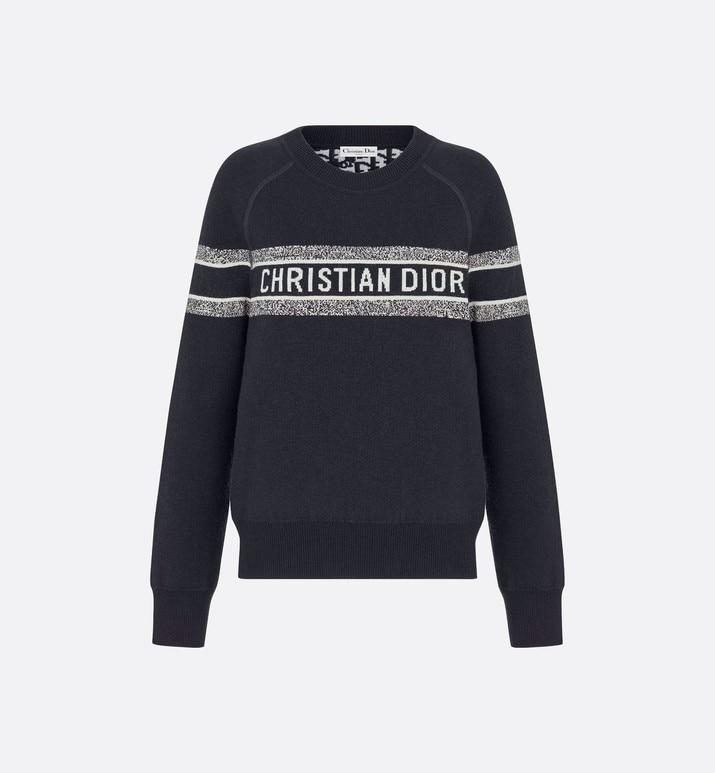 Reversible Sweater • Blue Dior Oblique Cashmere