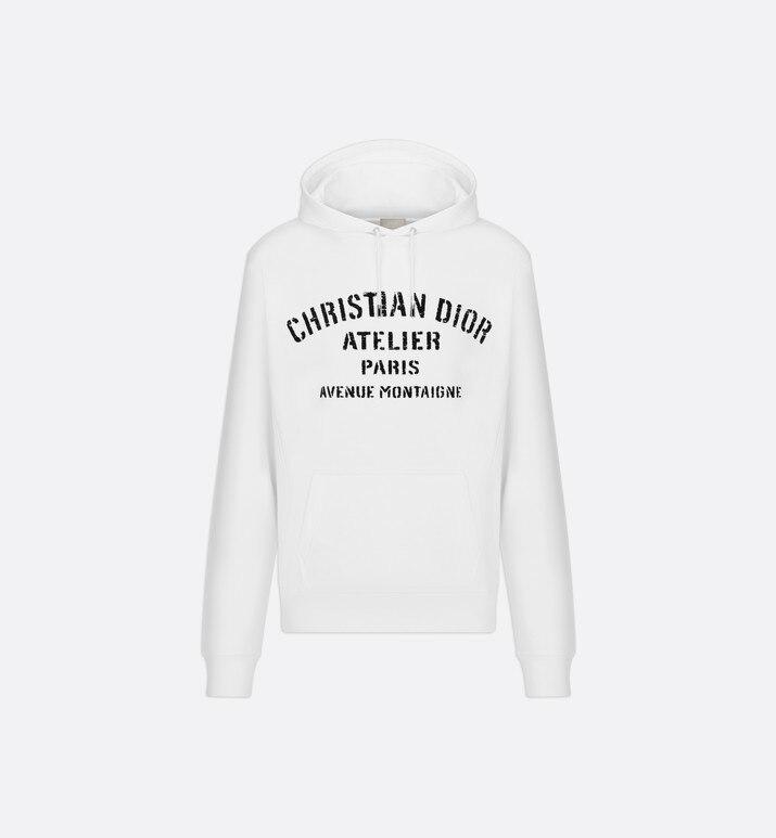 Oversized Christian Dior Atelier Hooded Sweatshirt • Black Cotton Fleece