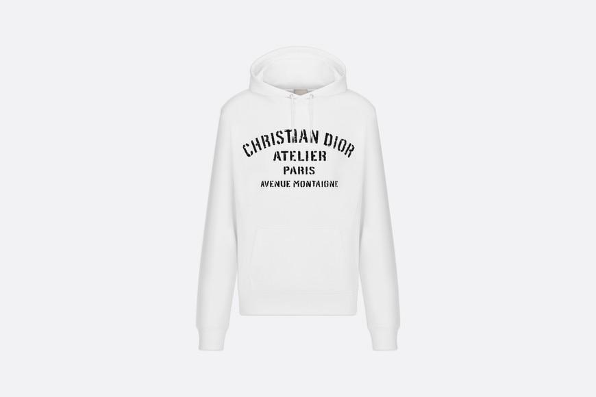 Oversized Christian Dior Atelier Hooded Sweatshirt • Black Cotton Fleece