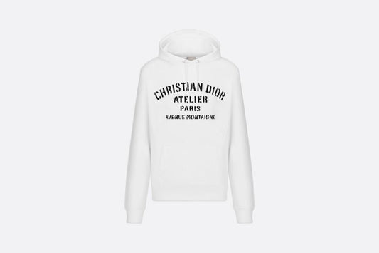 Oversized Christian Dior Atelier Hooded Sweatshirt • Black Cotton Fleece
