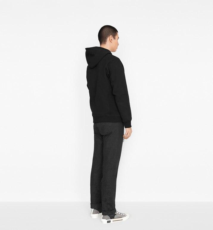 Oversized 'Christian Dior Atelier' Hooded Sweatshirt • Black Cotton Fleece