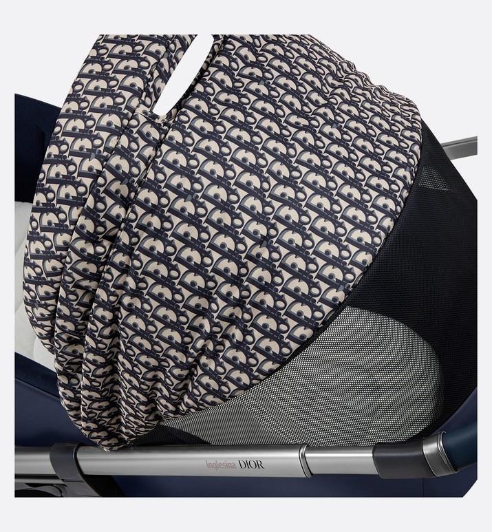 Bassinet and Stroller Combo • Blue and Beige Water-Repellent Canvas with Dior Oblique Print