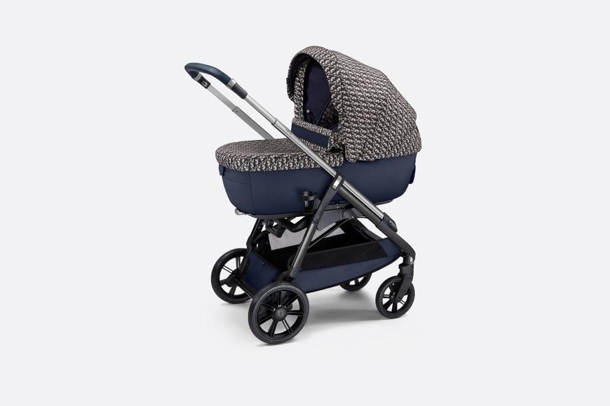 Bassinet and Stroller Combo • Blue and Beige Water-Repellent Canvas with Dior Oblique Print