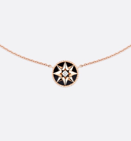 Rose Des Vents Necklace • Rose Gold, Diamond and Onyx