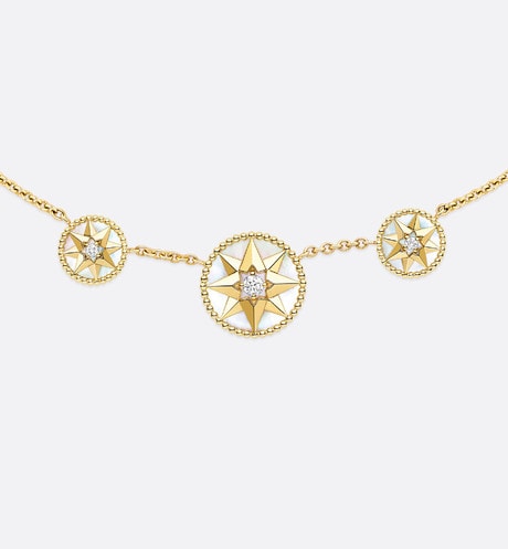 Rose Des Vents Necklace • Yellow Gold, Diamonds and Mother-of-Pearl