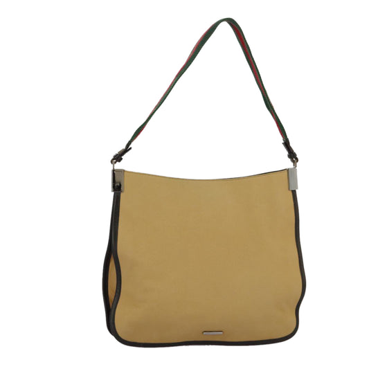 Gucci Sherry Beige Canvas Shoulder Bag ()