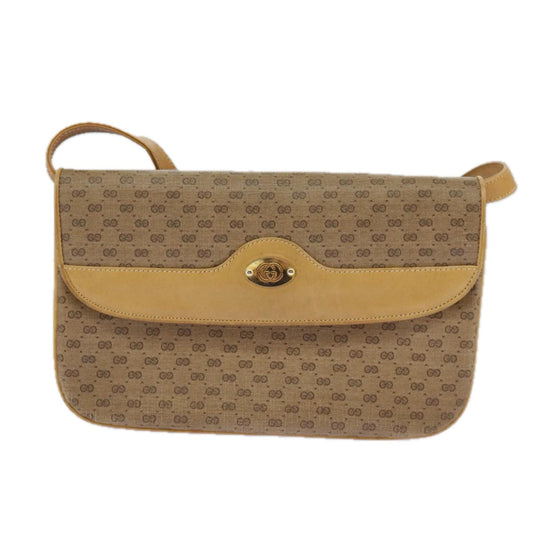 Gucci Micro Small Gg Canvas Beige Canvas Shoulder Bag ()