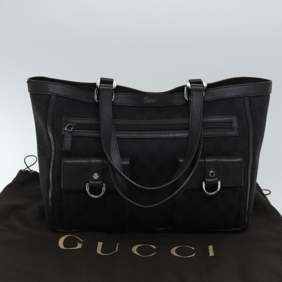 Gucci Abbey Brown Canvas Tote Bag ()