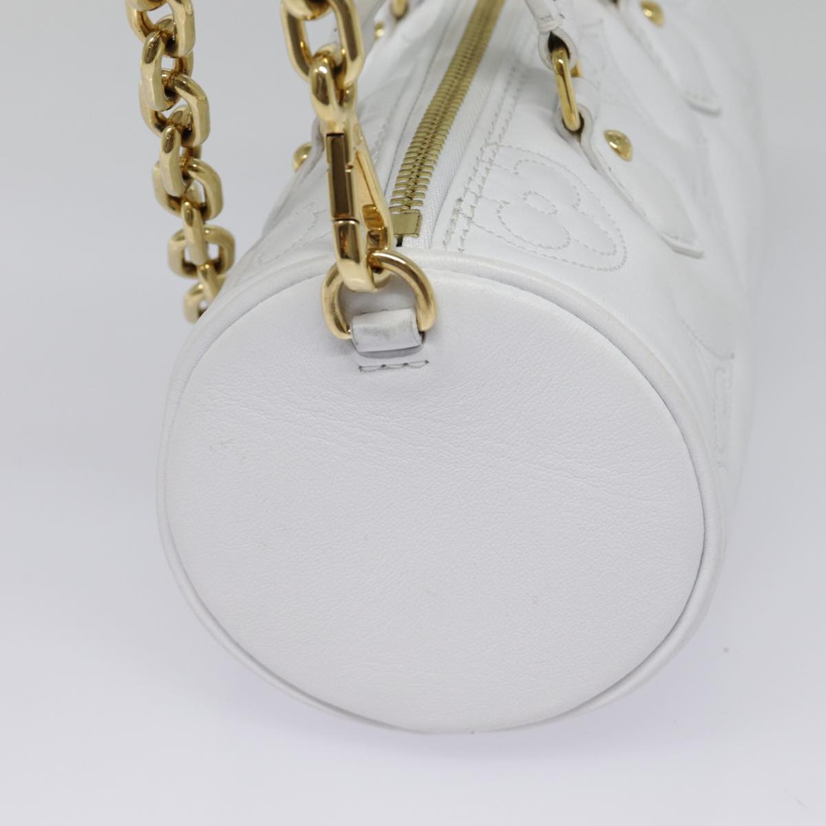 Louis Vuitton Papillon White Leather Handbag ()