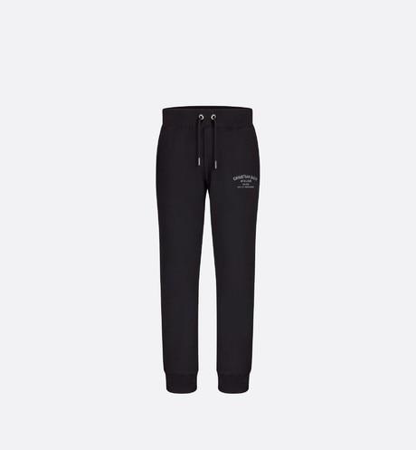 'Christian Dior Atelier' Track Pants • Black Cotton Fleece