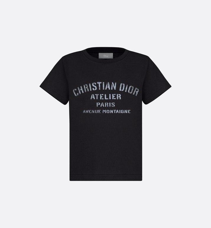 'Christian Dior Atelier' T-Shirt • Black Cotton Jersey