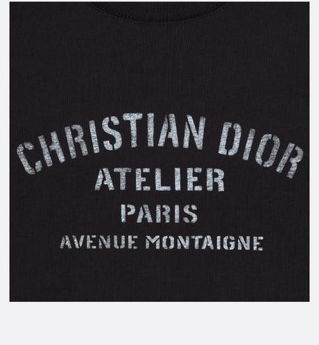 'Christian Dior Atelier' T-Shirt • Black Cotton Jersey