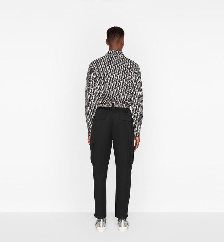 Dior Oblique Overshirt • Beige and Navy Blue Cotton Knit