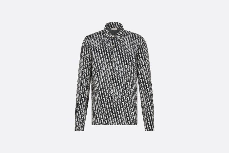 Dior Oblique Overshirt • Beige and Navy Blue Cotton Knit