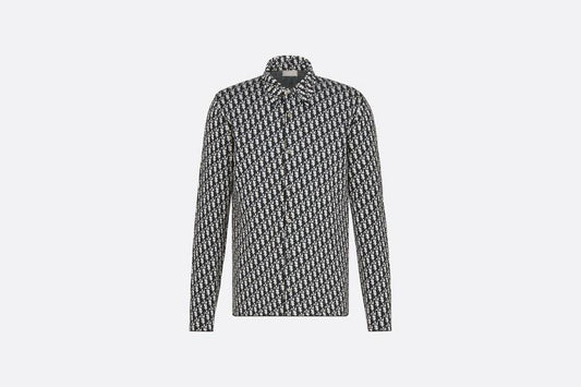 Dior Oblique Overshirt • Beige and Navy Blue Cotton Knit
