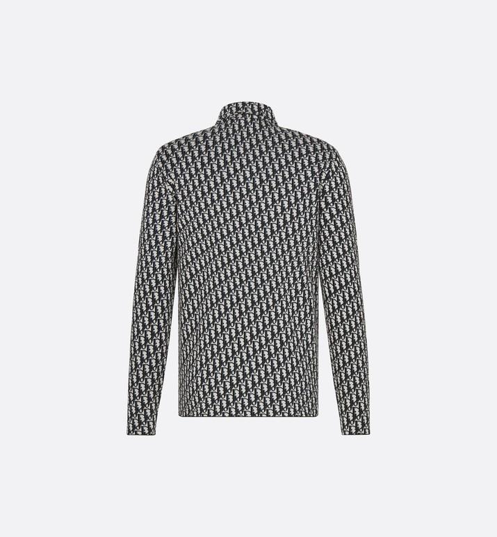 Dior Oblique Overshirt • Beige and Navy Blue Cotton Knit