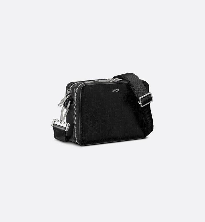 Messenger Pouch • Black Dior Oblique Galaxy Leather