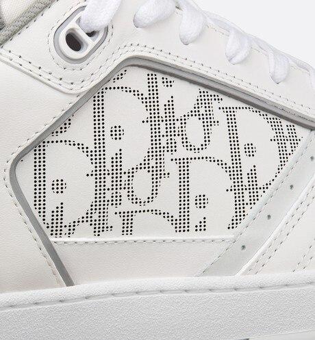 B27 Low-Top Sneaker • White and Gray Smooth Calfskin with White Dior Oblique Galaxy Leather