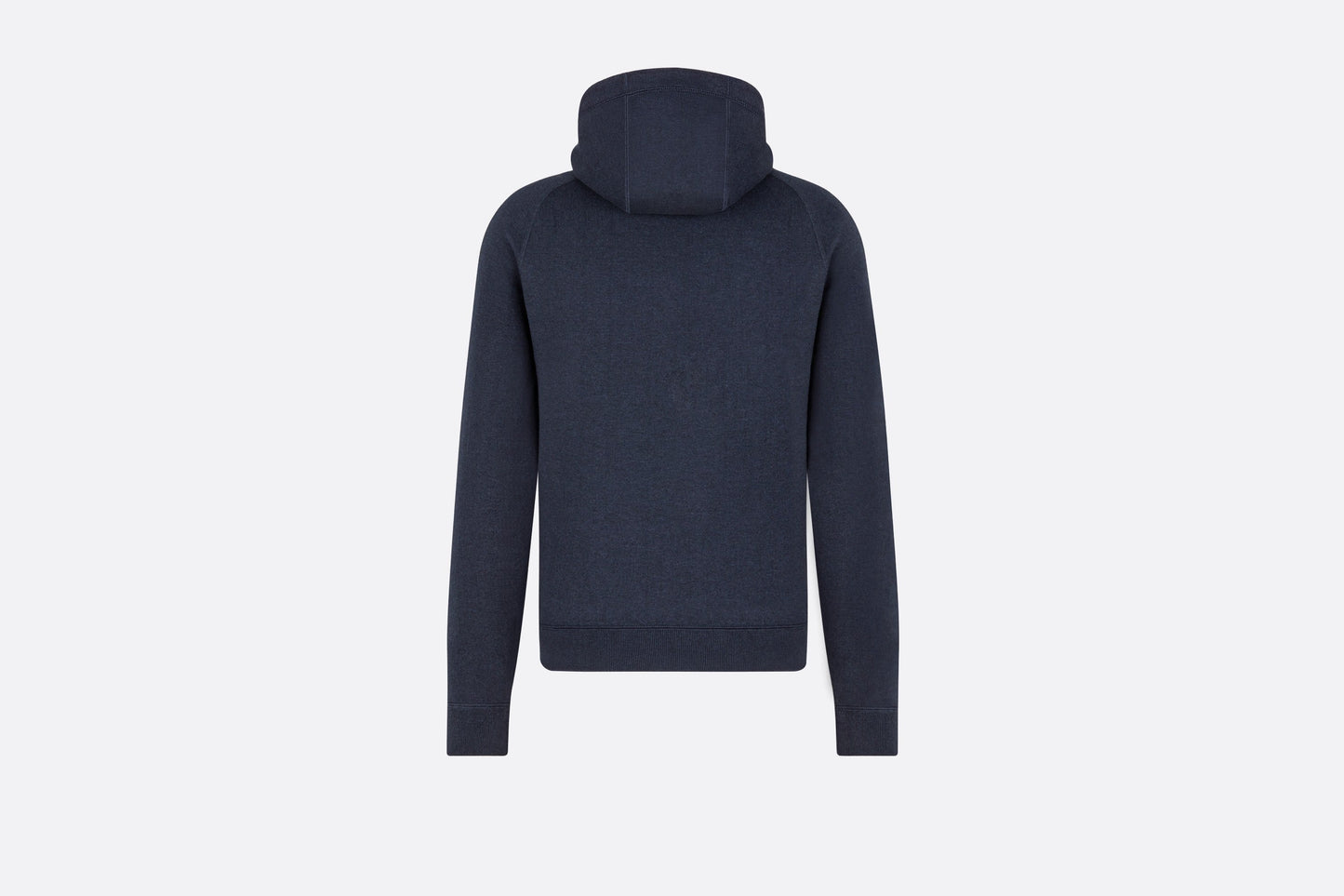 Hooded Sweatshirt • Navy Blue Cotton Knit and Cashmere