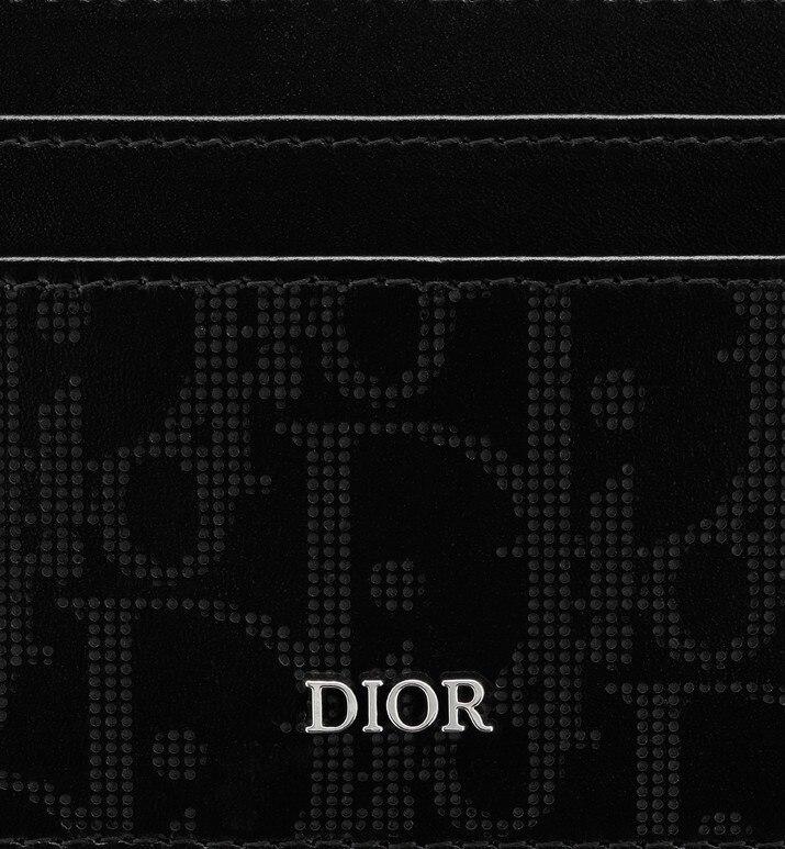 Card Holder • Black Dior Oblique Galaxy Leather