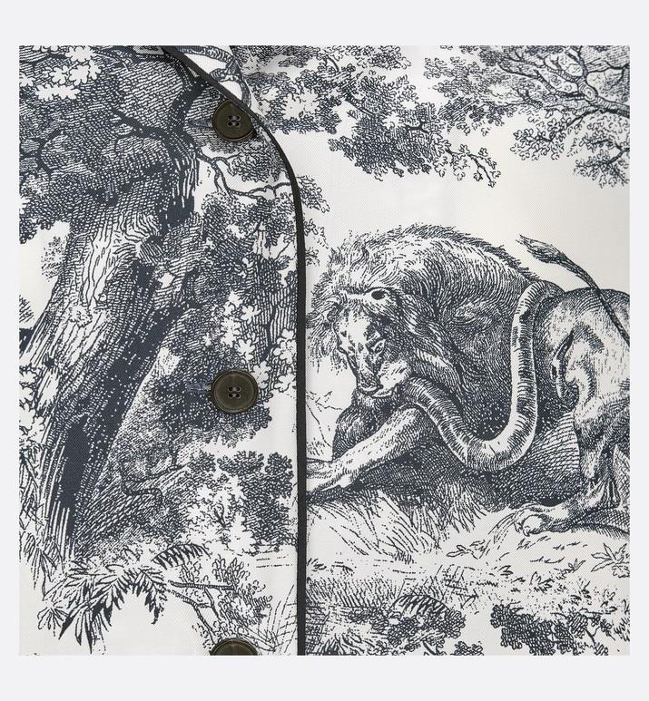 Dior Chez Moi Pajama Jacket • Silk Twill with White and Navy Blue Toile de Jouy Motif