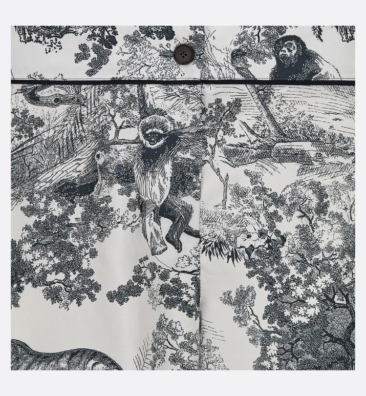 Dior Chez Moi Pajama Pants • White Silk Twill with Navy Blue Toile de Jouy Motif