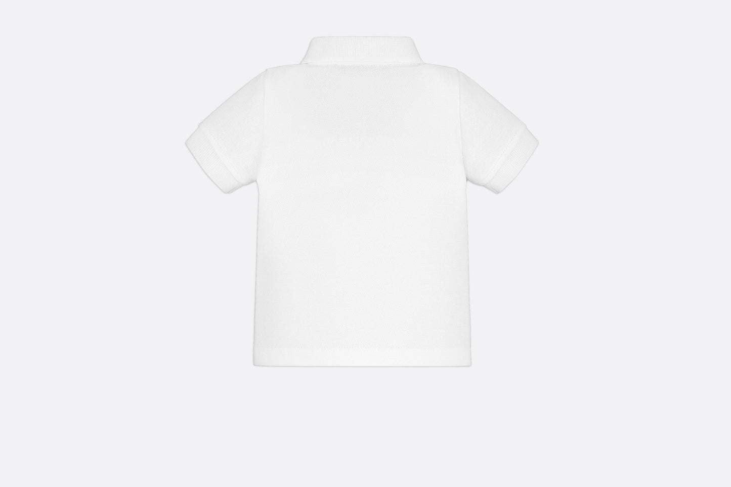 Baby 'CD Icon' Polo Shirt • White Cotton Piqué