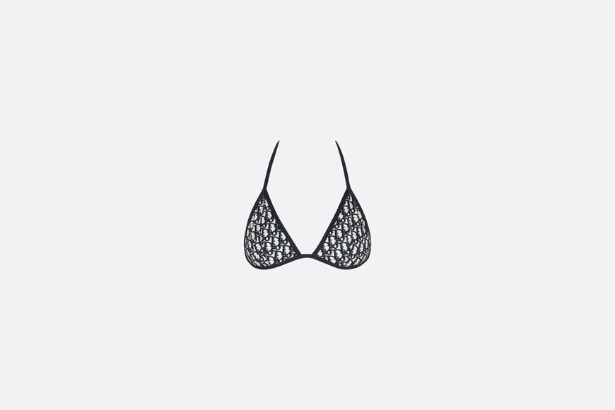 Bikini Top • Blue Dior Oblique Technical Fabric