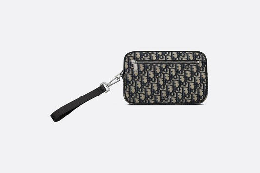 Pouch • Beige and Black Dior Oblique Jacquard