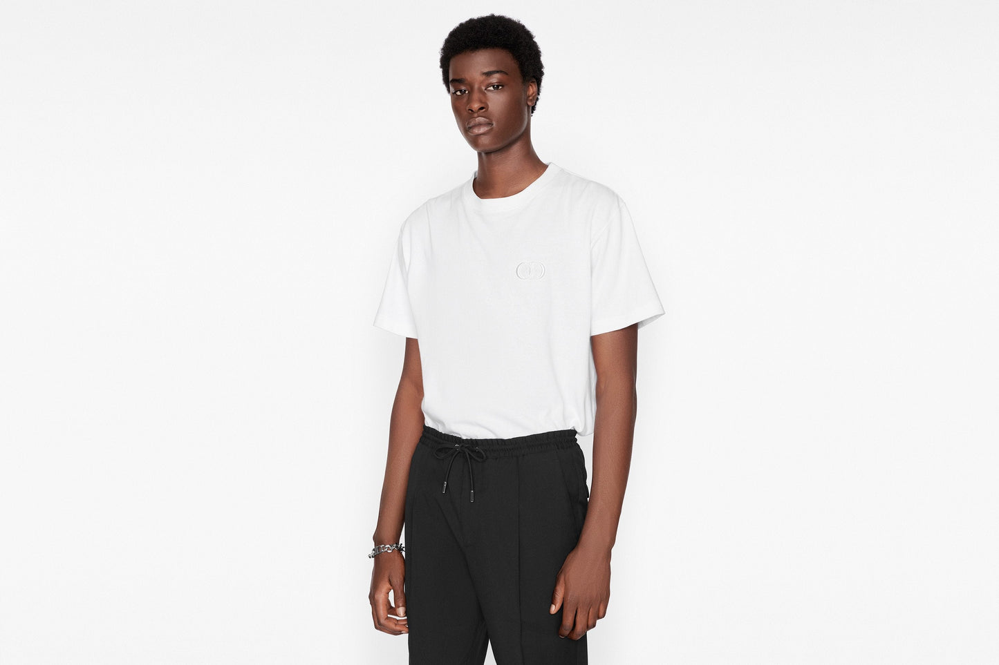 CD Icon T-Shirt • White Cotton Jersey