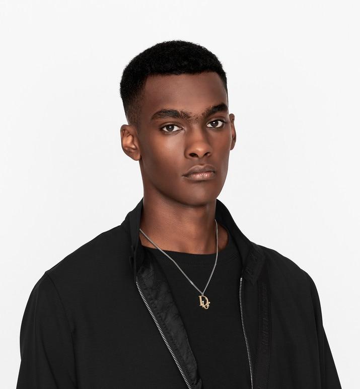 Dior Oblique Pendant Necklace • Silver and Gold-Finish Brass