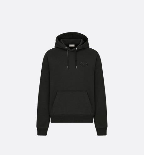 'CD Icon' Hooded Sweatshirt • Black Cotton Fleece