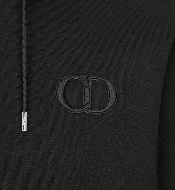 'CD Icon' Hooded Sweatshirt • Black Cotton Fleece