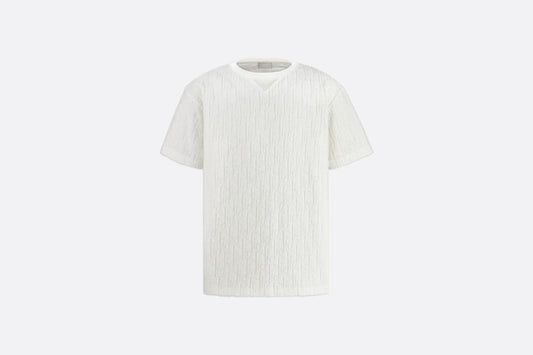 Oversized Dior Oblique T-Shirt • Off-White Terry Cotton Jacquard