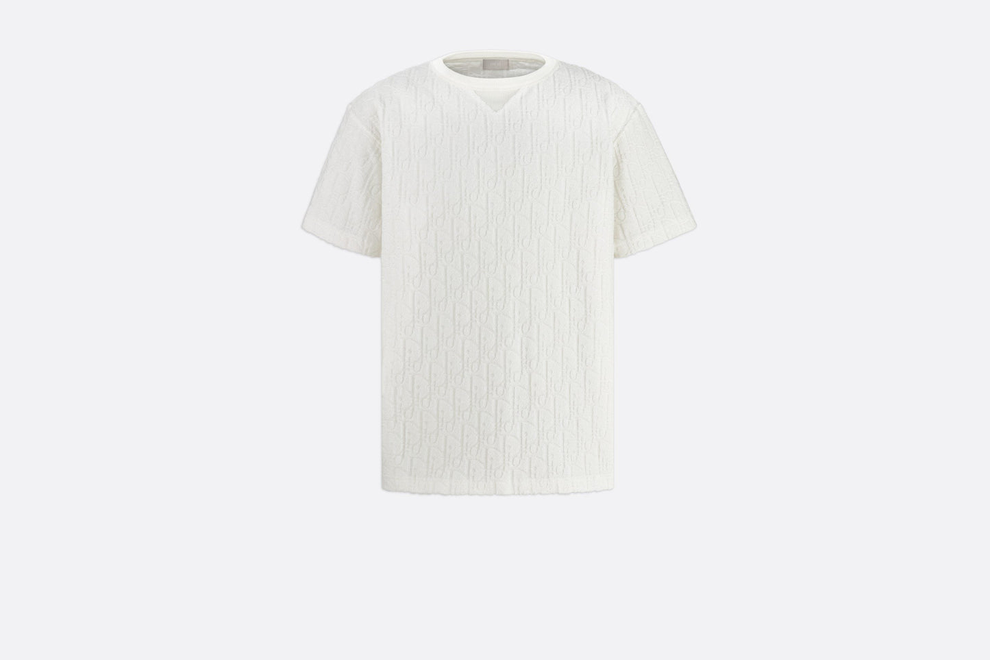 Oversized Dior Oblique T-Shirt • Off-White Terry Cotton Jacquard
