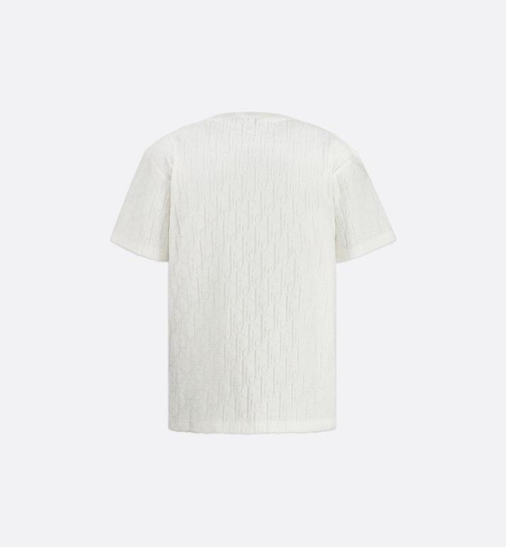 Oversized Dior Oblique T-Shirt • Off-White Terry Cotton Jacquard