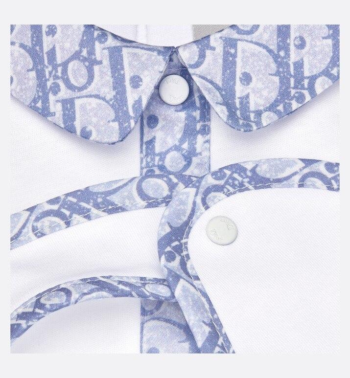 Newborn Gift Set • White Cotton Interlock and Dior Oblique Cotton Satin