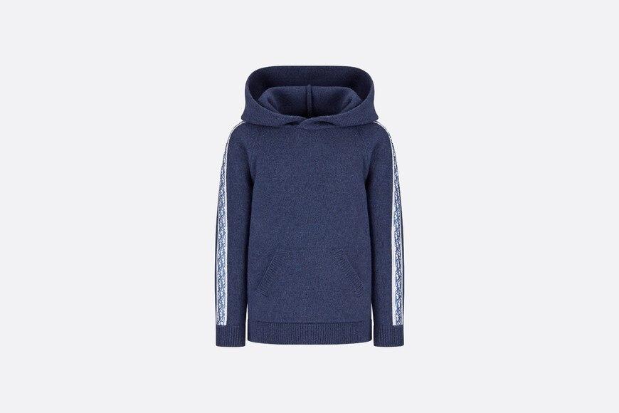 Hooded Sweatshirt • Navy Blue Wool, Silk and Cashmere Tricot Knit