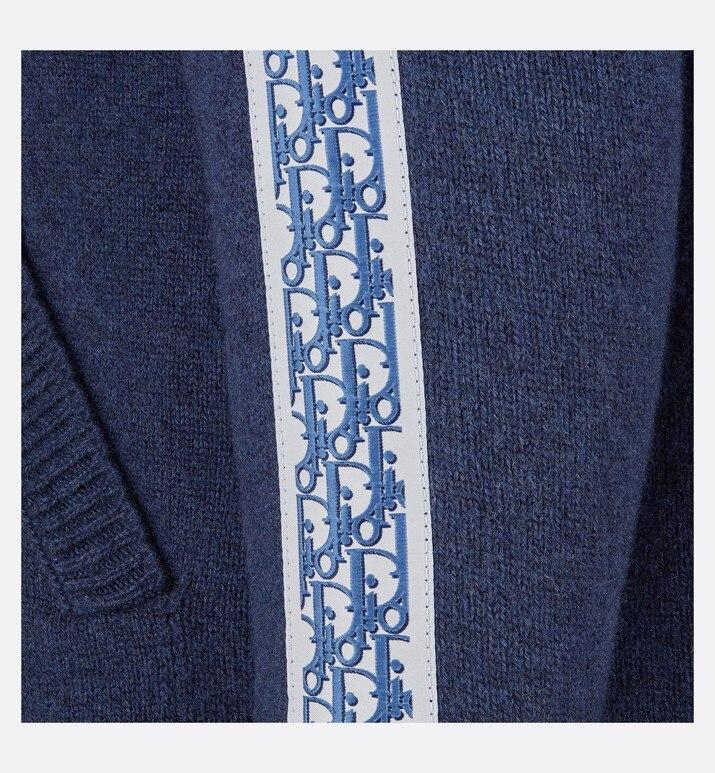 Hooded Sweatshirt • Navy Blue Wool, Silk and Cashmere Tricot Knit