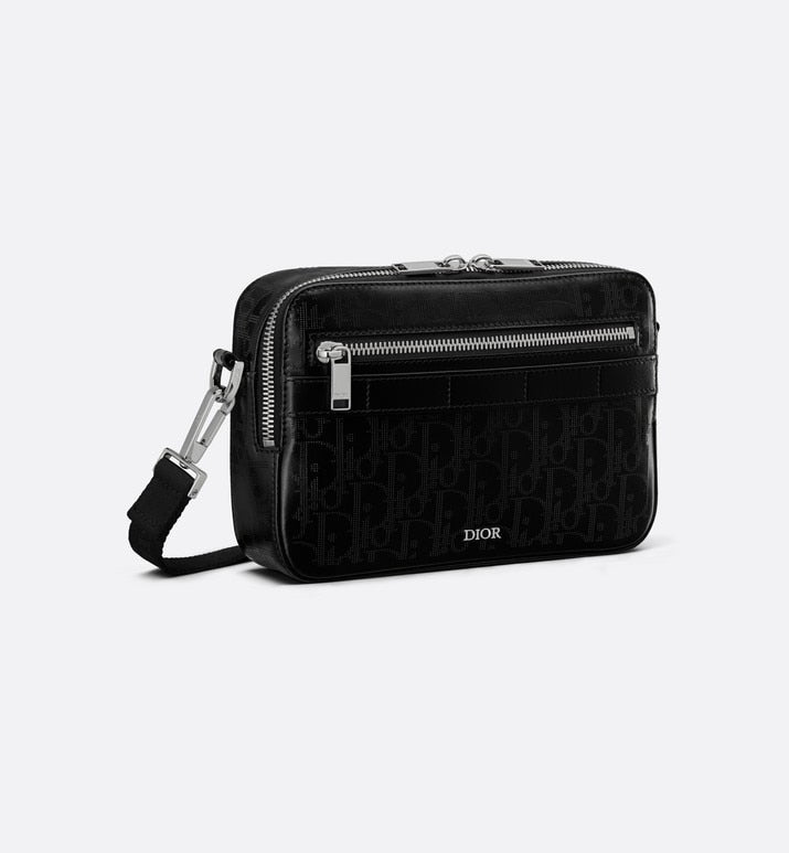 Safari Messenger Bag • Black Dior Oblique Galaxy Leather