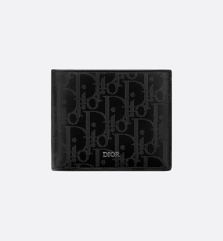 Compact Wallet • Black Dior Oblique Galaxy Leather