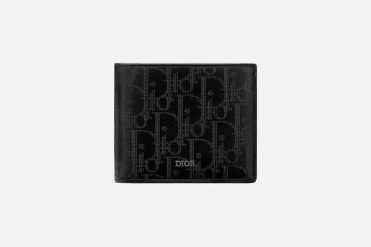 Compact Wallet • Black Dior Oblique Galaxy Leather