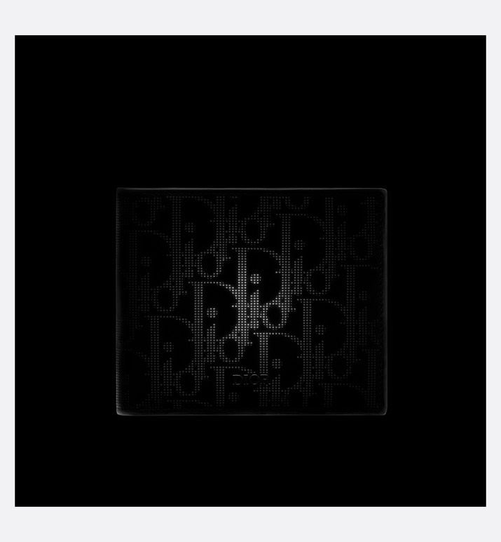 Compact Wallet • Black Dior Oblique Galaxy Leather