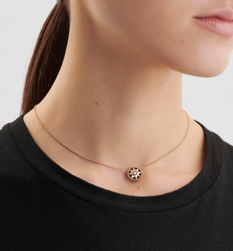 Rose Des Vents Necklace • Rose Gold, Diamond and Onyx